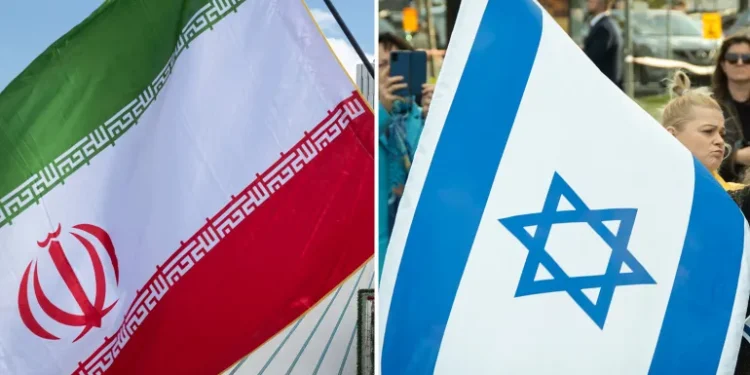Iran + Israel flag