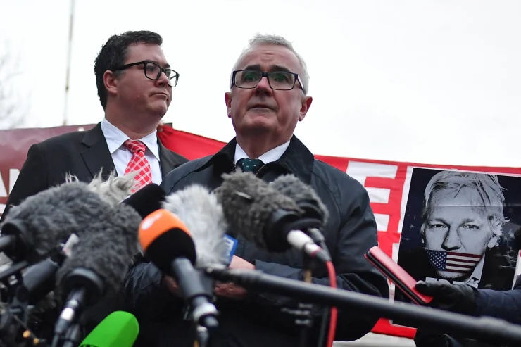 Andrew Wilkie, a long-time supporter of Julian Assange speaking at a press conference in London in 2020